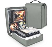 AKOZLIN Boîte de rangement pour DVD CD avec feuilles de titre extra larges, porte-reliure portable, portefeuille, album, pochette DVD, boîte de rangement pour films de protection, 200 unités de