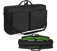AKOZLIN Étui de transport pour pilotes DJ Pioneer DJ Lite DDJ-SB3/DDJ-SB2/DDJ-400/DDJ-RB, organiseur de contrôleur DJ, sac de transport avec bandoulière, Extérieur noir, intérieur vert, DDJ SX