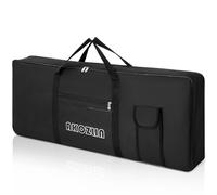 AKOZLIN Étui pour clavier électrique portable 61/76/88 touches en tissu Oxford 600D avec rembourrage en éponge de 10 mm, noir, Pour 61 clés, for 61 Keys, Classique.