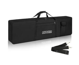 AKOZLIN Étui rembourré portable pour clavier 88 touches - Dimensions : 137,4 x 17 x 33,5 cm - Noir + jaune