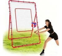 AKOZLIN Filet dorsal de rebond pour volleyball, volleyball, lacrosse, exercices sportifs, 122 x 185 cm, 5 angles réglables, filet de baseball Pitchback avec sac de transport