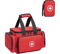 AKOZLIN Grand sac de fournitures médicales portable (vide), sac de premiers secours pour infirmière/professionnel, adapté pour les médecins généraux, les soins à domicile, les voyages ou les