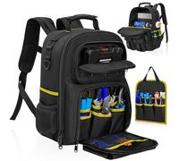 AKOZLIN Sac à outils portable résistant avec organisateur amovible (noir et jaune)