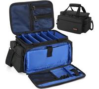 AKOZLIN Sac de rangement pour câbles DJ avec séparateurs amovibles et sacs de câble inférieurs pour musiciens, sac de voyage pour ordinateur portable de 15", équipement DJ professionnel, instrument de