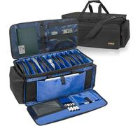 AKOZLIN Sac de rangement pour câbles DJ avec séparateurs amovibles et sacs de câble inférieurs pour musiciens, sac de voyage pour ordinateur portable de 15", équipement DJ professionnel, instrument de