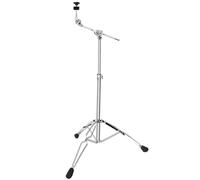 AKOZLIN Support de cymbale à balancier, support de basse avec crochets, réglable de 84 à 115 cm, trépied double renforcé, chromé