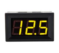 Akozon 0 56 Voltmètre Numérique Led à 3 Fils, Panneau de Compteur de Tension Dc 100V avec Protection contre l'inversion de polarité Jaune (#2)