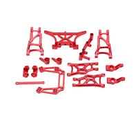 Akozon 1/10 RC RC Metal Accessoires de Mise à Niveau des Accessoires pour Slash 2WD Bras de Suspension Avant et Arrière (rouge)