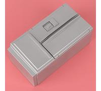 Akozon 1:12 Réfrigérateur en Bois Modèle Accessoires de Meubles Maison de Poupée, Réfrigérateur Miniature 1:12, Accessoire de Cuisine Haute Simulation Décor de Modèle Délicat (Grey)