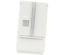 Akozon 1:12 Réfrigérateur en Bois Modèle Accessoires de Meubles Maison de Poupée, Réfrigérateur Miniature 1:12, Accessoire de Cuisine Haute Simulation Décor de Modèle Délicat (White)