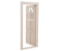 Akozon 1:12 Scale Dollhouse Wooden Miniature Porte et Window Modèle Ornements Accessoire (Six Gate Gate)