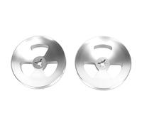 Akozon 1 Paire d'adaptateurs d'arbre Optique de Moyeu Nab 1/4" pour Studer ReVox, Akai - Base en Aluminium Poli Bobine à Bobine Ouvre-Ruban pour Chargement Universel (Silver)