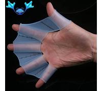 Akozon 1 Paire de Gants Palmés en Gel de Silice de qualité Supérieure pour la Natation, la Plongée, Les Pagaies à Main - Grandes Palmes de Natation et Palmes de Natation à Main