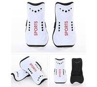 Akozon 1 Paire de Protège-Tibias de Football de Sport, Protège-Tibias Blancs Super Légers pour Jeunes Adultes Hommes Femmes (L)