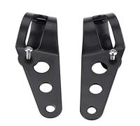 Akozon 1 Paire de Support de Montage de Phare de Moto en Fer de qualité Supérieure-Support Universel (BLACK)