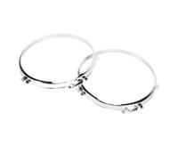 Akozon 1 Paire En Acier Inoxydable Chrome Phare Anneau De Retenue et Lunette De Remplacement, Phare De Montage Retenue pour Véhicule Phares