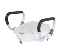 Akozon 10 Cm Siège de Toilette surélevé élevé avec Couvercle et Bras Rembourrés Amovibles - Aide à l'invalidité Idéale pour une accessibilité Facile