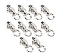 Akozon 10 Pcs de Pied d'oiseau en Acier Moins en Acier pour Perroquets Activité d'entraînement des Jambes pour Le Développement des Animaux de Compagnie (4#)