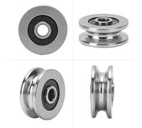 Akozon 10 Pièces de Roulements à Billes à Gorge en V 4x18x8mm pour un Mouvement Fluide sur les Rails de Guidage-idéal pour les Moteurs, les Ornements et Plus