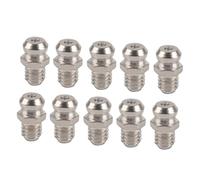 Akozon 10 Pièces Raccords de Graisseur de Remplacement en Métal, Accessoires de Lubrification pour Pistolet à Graisse, Fer é, M8 Droit (M6 droit)