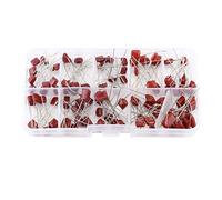 Akozon 10 valeurs 100 pièces en céramique condensateurs Kit d'assortiment de Capacité de 10 nF à 470 nF Emballer dans une boîte