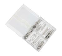 Akozon 100 Ensembles de Broches de Montre en Acier Inoxydable Pression de Sangle de Friction avec Extrémités de Rivets Outils de Réparation de Montre Taille 12mm à 26mm Watch Tube Friction Pins