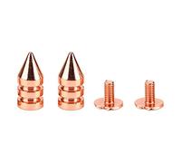 Akozon 100 Ensembles de Pics de Cône Enrichis Stumes de Pointe Haute dureté de la dureté Métallique Rose Rose Vis Back Back Kit de Pointe pour Vêtements et Chaussures de Bricolage (7 * 15 mm)
