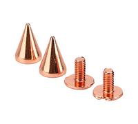Akozon 100 Ensembles de Pics de Cône Enrichis Stumes de Pointe Haute dureté de la dureté Métallique Rose Rose Vis Back Back Kit de Pointe pour Vêtements et Chaussures de Bricolage (7 * 10 mm)