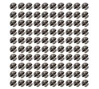 Akozon 100 Ensembles de Rivets de Champignons Round Head 10 Mm Rivets en Alliage électroplités pour la Mode Punk, les Vêtements, les Chaussures et les Accessoires (Argent noir)
