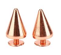 Akozon 100 Ensembles Punk Cône Pointes étalons électroplités en or Rose Déco pour la Mode et les Accessoires de Bricolage (9,5 * 15 mm)