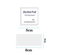 Akozon 100 PCS 75% d'alcool Coton Tranches Les Lingettes Humides pour le Nettoyage de la Peau, Idéale pour une Utilisation Extérieure, des Coussinets Non Tissés Doux, des Lingettes Stérilisées