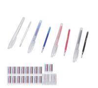 Akozon 100 PCS TIR TIR ERASABLE PENS COULEURS COULLES COLLES Fabric Pen avec un Boîtier de 10 Stylos pour les Projets de Courtepointe, de Couture et de Bricolage