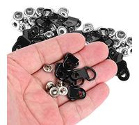Akozon 100 Set Shoelace Hook D Ring Eapes Boucle en Laiton Cuir Rivet Tool Bloss Black