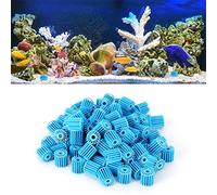 Akozon 100pcs Balles de Bio Filtre d'aquarium pour la Filtration du Flux de Pêche - Améliorer la qualité de l'eau, Favoriser Les Bactéries Nitrifiantes, Idéales pour Les Aquariums d'eau Douce et
