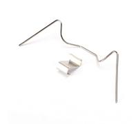 Akozon 100pcs de Moins en Acier Clips de Vitrage à Serre Z et W Clips de Fixation en Verre pour Les Solutions de Jardinage Sécurisées