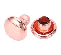 Akozon 100pcs Rose Gold Double Rivets Round Iron Rivet Studs pour Sacs à Main, Ceintures, Chaussures et Projets de Bricolage d'artisanat en Cuir