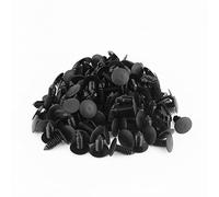 Akozon 100pcs Toite de Porte de Voiture Poussage en Plastique Pousque dans les Rivets Fixation Black pour les Véhicules de Voiture