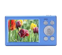 Akozon 1080p Camera Numérique 48MP Autofocus Point Compact et Tir 16x Zoom Anti-Shake Portable Small avec Un écran Principal de 2,8 Pouces pour Le Voyage (Blue)