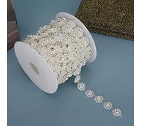 Akozon 10m Déco de Perle de Fausse Perle avec des Diamants Faux Diamants (Style 2)