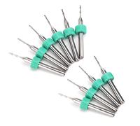 Akozon 10pcs 2 Flûtes en Carbure de Moulin à Haute Précision (2 lames 2.4mm (10 pièces))