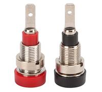 Akozon 10pcs Banana Pocket Brass 2 Mm Panneau Panneau Connecteur Terminaux pour l'équipement Industriel et les Automobiles Accessoires de Connexion électrique