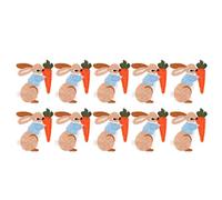 Akozon 10pcs Bunny Match Fer sur Patchs pour Bricolage Pâques Projets Fun Polyester Fabric Fourniture pour Vêtements