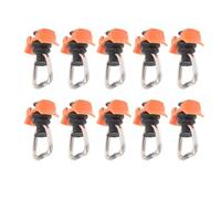 Akozon 10pcs L Piste Ajustement du Goujon avec D Ring Durn Heavy Duty 1337lb L Rapide DE RALAGE DE Rapide Le (Orange)