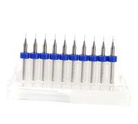 Akozon 10Pcs Micro Foret Drill Bits pour Carte de circuit Imprimé de Précision Accessoires de perceuse (0.2mm)