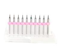 Akozon 10Pcs Micro Foret Drill Bits pour Carte de circuit Imprimé de Précision Accessoires de perceuse(0.1mm)