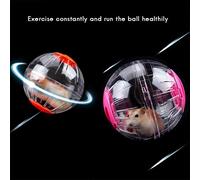 Akozon 12 Cm Mini Balle d'exercice de Hamster en Plastique Transparent - Jouet d'entraînement pour Animaux de Compagnie en Toute sécurité pour Les Hamsters et Les Petits Animaux (Pink)