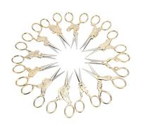 Akozon 12pcs Vintage Moins en Acier Broderies Ciseaux Kit de Conception du Zodiaque Chinois, Ciseaux Artisanaux Pointus