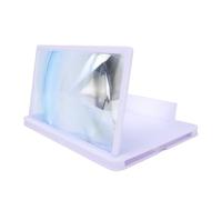 Akozon 14 Loupe D'écran de Téléphone Portable Amplificateurs D'écran sur Support Pliable Films Vidéos (White)