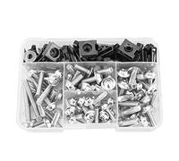 Akozon 177 pièces moto vis carénage boulon Kit universel M5 M6 adapté pour Sportbikes(argent)