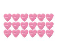 Akozon 18pcs Set Candle en Forme de Coeur Set Romantic Mini Dîner Bougies pour Décorations et Ornements aux Chandelles (Rose)